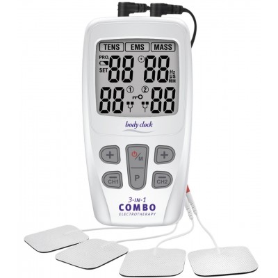 Body Clock 3 in 1 Combo - elektroterapeutický přístroj s 22 programy TENS, EMS, RELAX