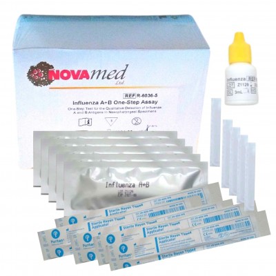 Novamed CHRÍPKA A + B One Step Assay - domáci test na chrípku 5 ks