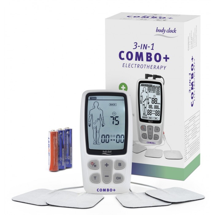 Body Clock 3 in 1 Combo + - elektroterapeuticky prístroj s 22 programy TENS, EMS, MASÁŽ