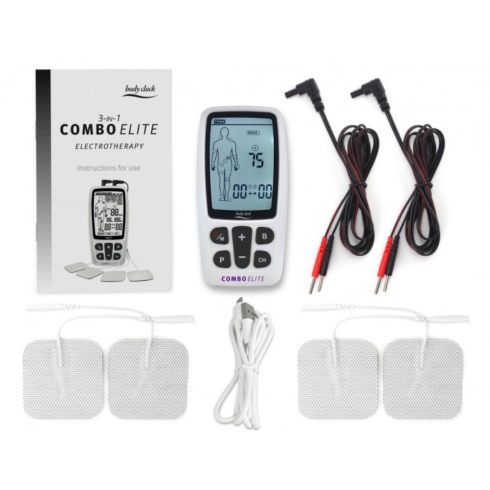 Body Clock 3 in 1 Combo Elite - elektroterapeuticky prístroj s 60 programy TENS, EMS, MASÁŽ